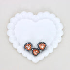 Kimhatter Black Heart Double-Sided Crystal Alloy Bead with Diamond Ball 2pcs/bag