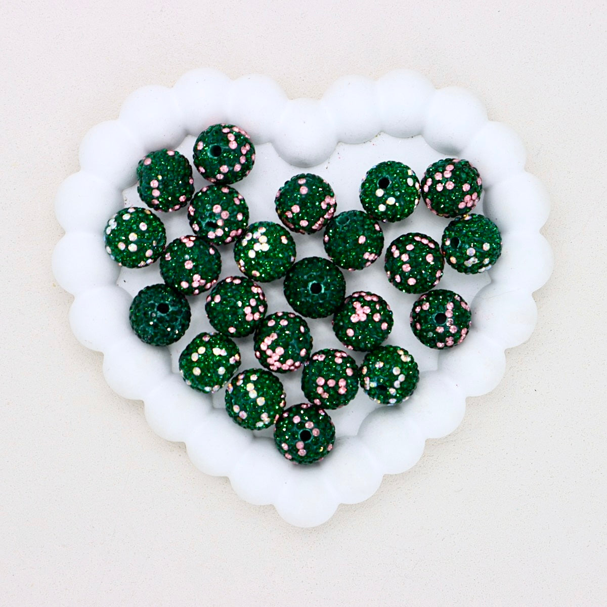 16mm Stardust Diamond Ball Polymer Clay Beads with Straight Hole