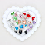 Kimhatter Double-Sided Alloy Crystal Arrow Through Heart Bead with Diamond Ball