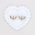 Kimhatter 3D Heart with Large Wings Alloy Bead with Straight Hole