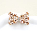 Kimhatter 3D Mocha Bow Double-Sided Crystal Glass Alloy Bead 2pcs/bag