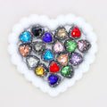 Kimhatter Black Heart Double-Sided Crystal Alloy Bead with Diamond Ball 2pcs/bag