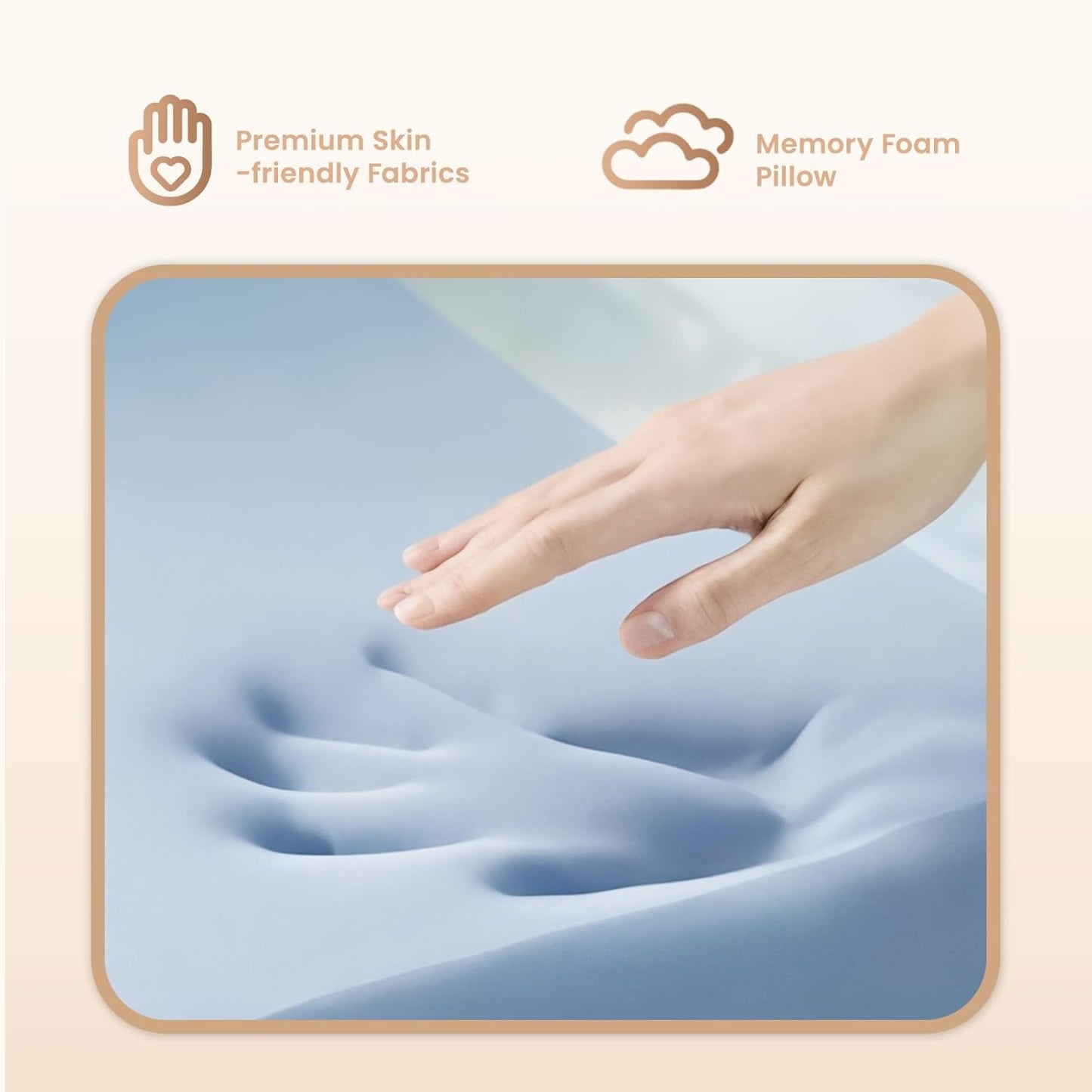 Memory Foam Pillows, Cervical Neck Pillow for Neck Pain Relief, Soft and Cooling for Back Side Sleeper Pillow with Two-Sided Reversible, Fits The Face Perfectly, Home Bed Pillows