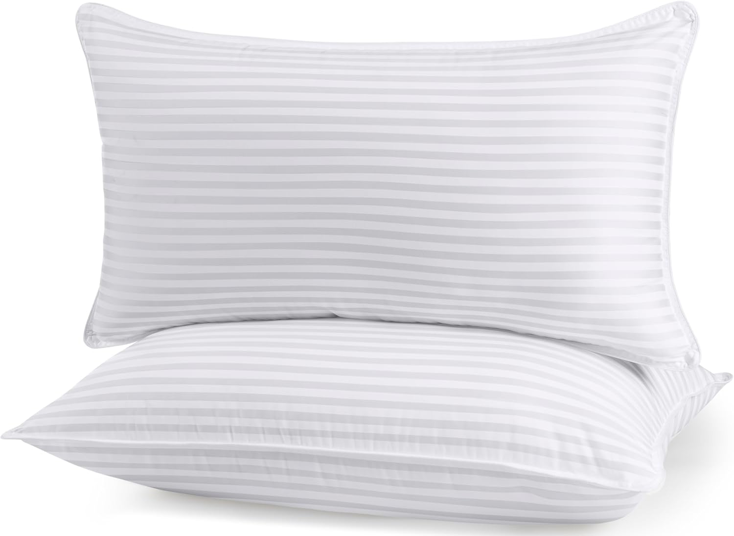 Bedding Bed Pillows for Sleeping Queen Size, 1000 Grams Filled Hotel Quality Cooling Pillows for Side, Back or Stomach Sleepers (White, Set of 2)
