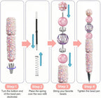 10Pcs Beadable Pens Full Pearl Fancy Pen for Beads Cute Journalling Pens for Women Fun Bling Ballpoint Pens Tween girls Gifts Trendy Stuff