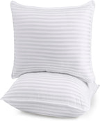 Bedding Bed Pillows for Sleeping Queen Size, 1000 Grams Filled Hotel Quality Cooling Pillows for Side, Back or Stomach Sleepers (White, Set of 2)
