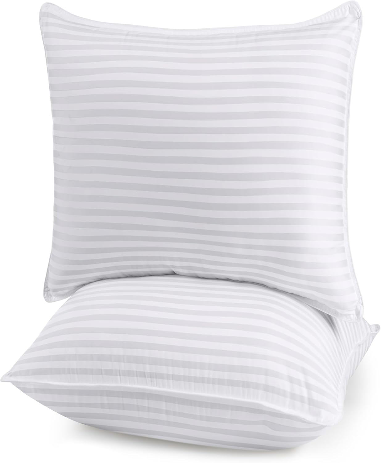 Bedding Bed Pillows for Sleeping Queen Size, 1000 Grams Filled Hotel Quality Cooling Pillows for Side, Back or Stomach Sleepers (White, Set of 2)