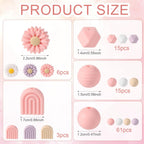 100pcs Daisy Silicone Beads – Flower Shape Craft Beads with Nylon Rope for DIY Keychains, Bracelets, Necklaces & Jewelry Making (4 Colors)