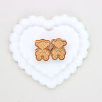 Kimhatter Double-Sided Alloy 3D Bear Bead with Champagne Diamond Ball