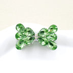 Kimhatter 3D Mocha Bow Double-Sided Crystal Glass Alloy Bead 2pcs/bag