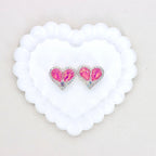 Kimhatter Double-Sided Crystal Heart Alloy Bead with Rhinestone Accents