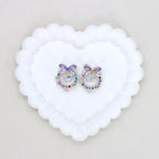Kimhatter 3D Crystal Bow Alloy Diamond Ball Beads with Straight Hole