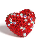 Kimhatter Stardust Heart Polymer Clay Bead with Diamond Ball 3pcs/bag