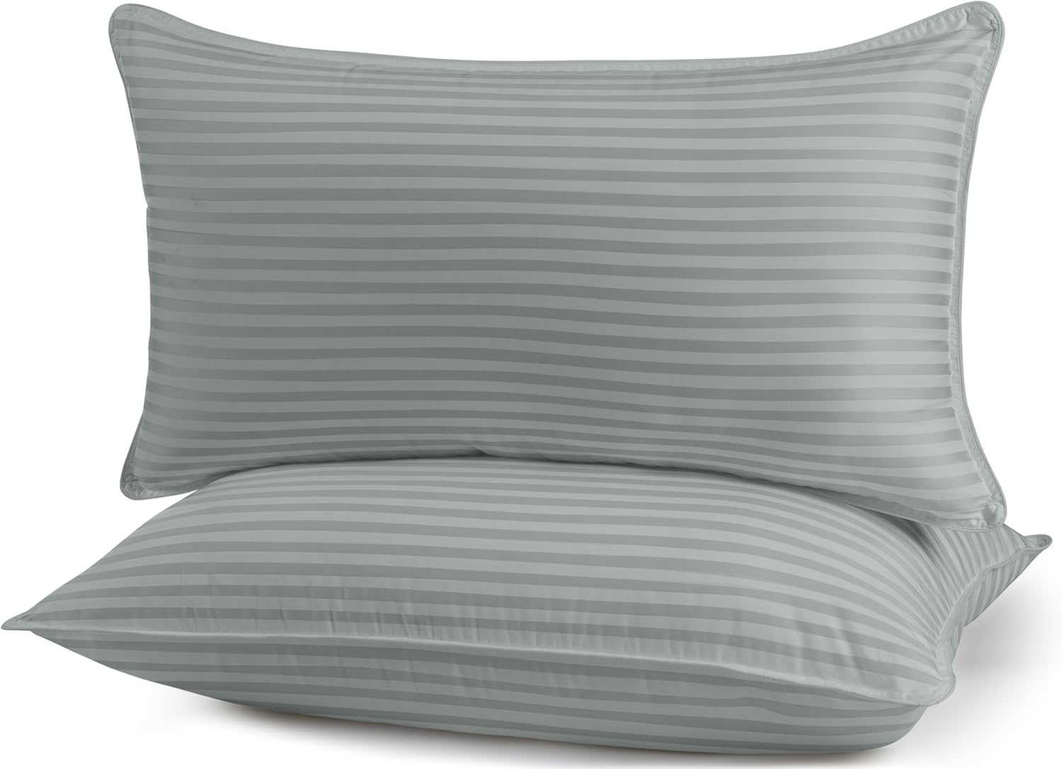 Bedding Bed Pillows for Sleeping Queen Size, 1000 Grams Filled Hotel Quality Cooling Pillows for Side, Back or Stomach Sleepers (White, Set of 2)