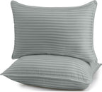 Bedding Bed Pillows for Sleeping Queen Size, 1000 Grams Filled Hotel Quality Cooling Pillows for Side, Back or Stomach Sleepers (White, Set of 2)