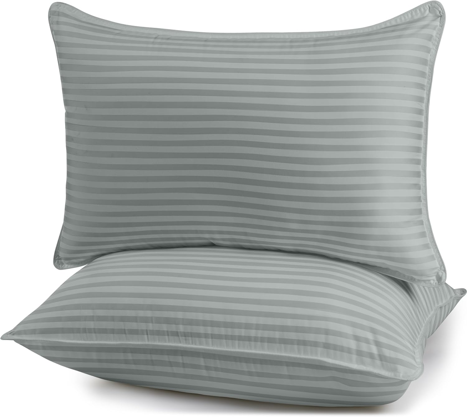 Bedding Bed Pillows for Sleeping Queen Size, 1000 Grams Filled Hotel Quality Cooling Pillows for Side, Back or Stomach Sleepers (White, Set of 2)