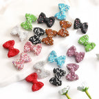 Bow Beads for Pens 10 Pcs Rhinestone Focal Bead for Crafts Fits for Beadable Pens Jewelry Making Braclets Bling Chunky Glitter Beads for DIY Supplies