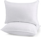 Bedding Bed Pillows for Sleeping Queen Size, 1000 Grams Filled Hotel Quality Cooling Pillows for Side, Back or Stomach Sleepers (White, Set of 2)
