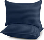 Bedding Bed Pillows for Sleeping Queen Size, 1000 Grams Filled Hotel Quality Cooling Pillows for Side, Back or Stomach Sleepers (White, Set of 2)