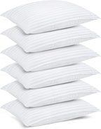 Bedding Bed Pillows for Sleeping Queen Size, 1000 Grams Filled Hotel Quality Cooling Pillows for Side, Back or Stomach Sleepers (White, Set of 2)