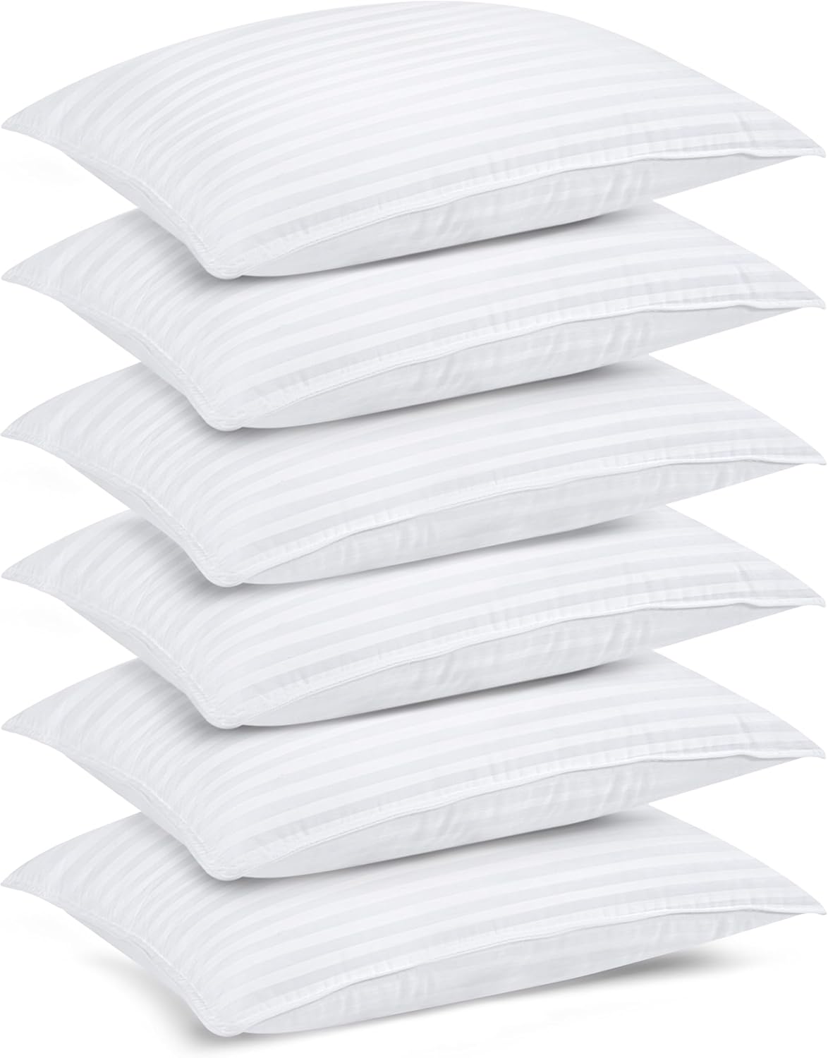 Bedding Bed Pillows for Sleeping Queen Size, 1000 Grams Filled Hotel Quality Cooling Pillows for Side, Back or Stomach Sleepers (White, Set of 2)