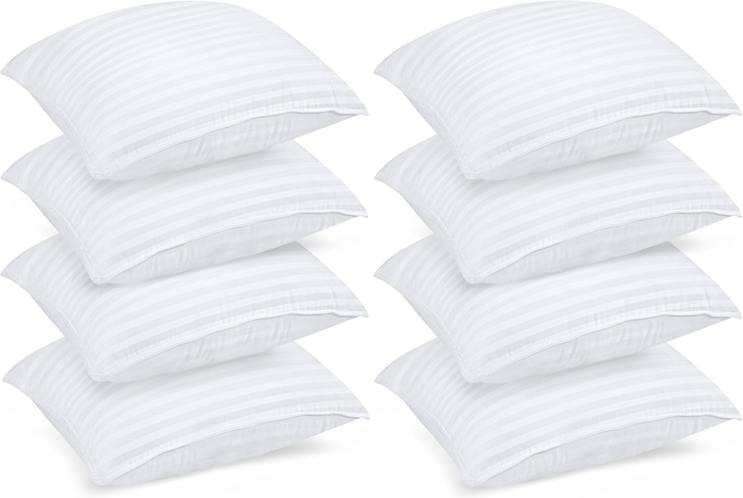 Bedding Bed Pillows for Sleeping Queen Size, 1000 Grams Filled Hotel Quality Cooling Pillows for Side, Back or Stomach Sleepers (White, Set of 2)