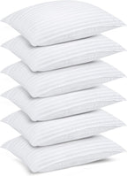 Bedding Bed Pillows for Sleeping Queen Size, 1000 Grams Filled Hotel Quality Cooling Pillows for Side, Back or Stomach Sleepers (White, Set of 2)