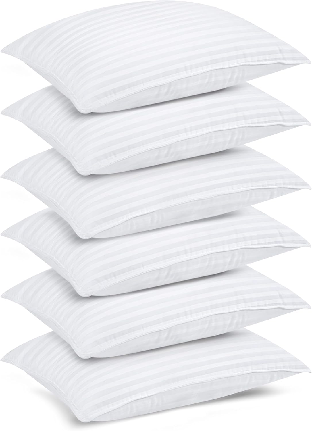 Bedding Bed Pillows for Sleeping Queen Size, 1000 Grams Filled Hotel Quality Cooling Pillows for Side, Back or Stomach Sleepers (White, Set of 2)