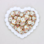 Nepal-Inspired Pearl Polymer Clay Diamond Ball Bead with Straight Hole