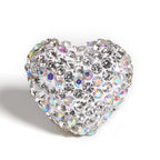 Kimhatter Stardust Heart Polymer Clay Bead with Diamond Ball 3pcs/bag