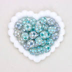 Heavy Duty Rhinestone Acrylic Bubble Beads with Straight Hole