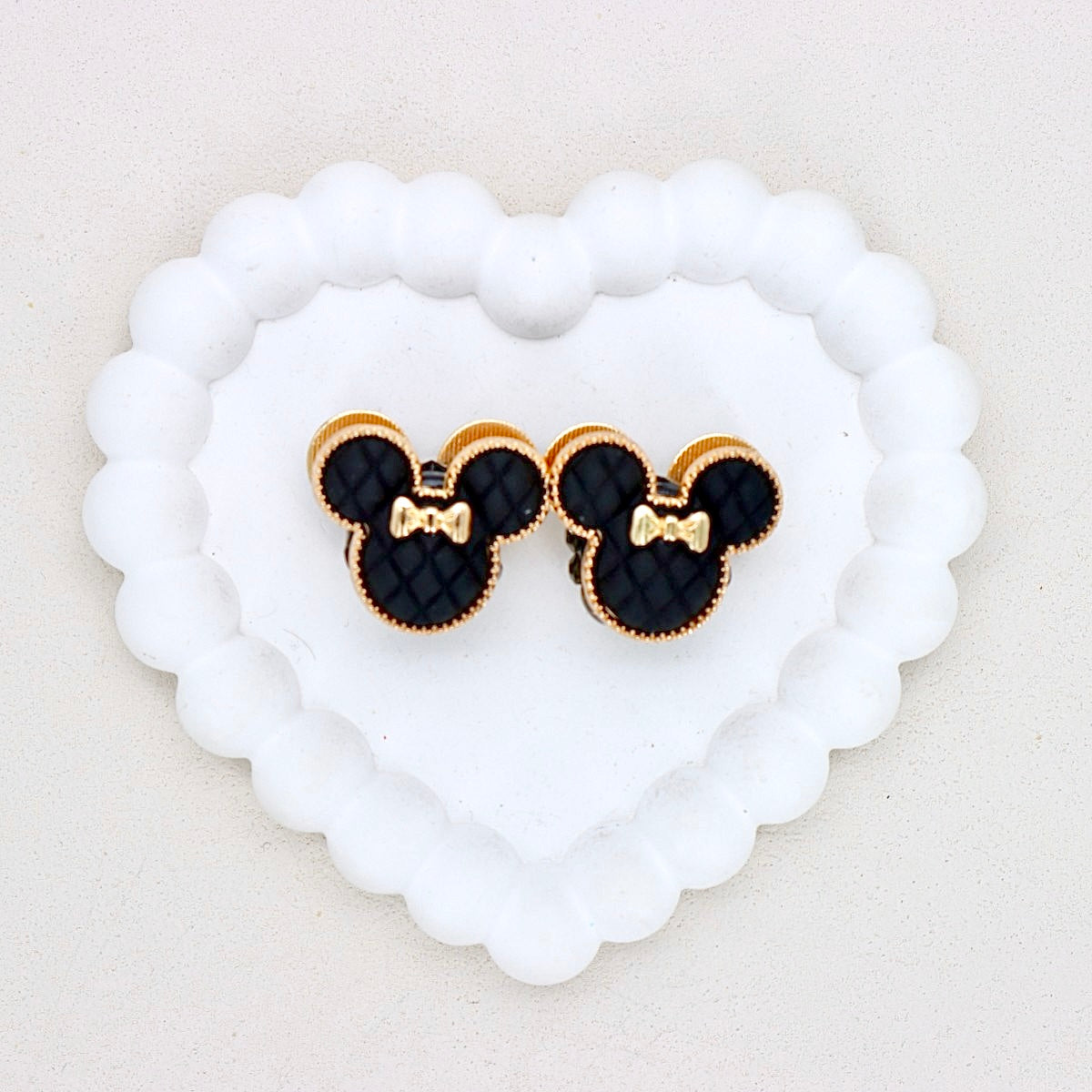 Kimhatter Double-Sided 3D Mickey Mouse Alloy Bead with Champagne Diamond Ball