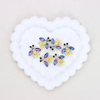 Kimhatter Double-Sided Crystal Bee Alloy Bead with Rhinestones