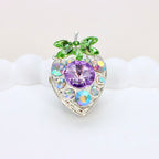 Vintage Crystal Strawberry Diamond Ball Bead with Straight Hole