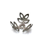 Pearl Base Tray Openwork Clover Flower Spacer 15pcs/bag