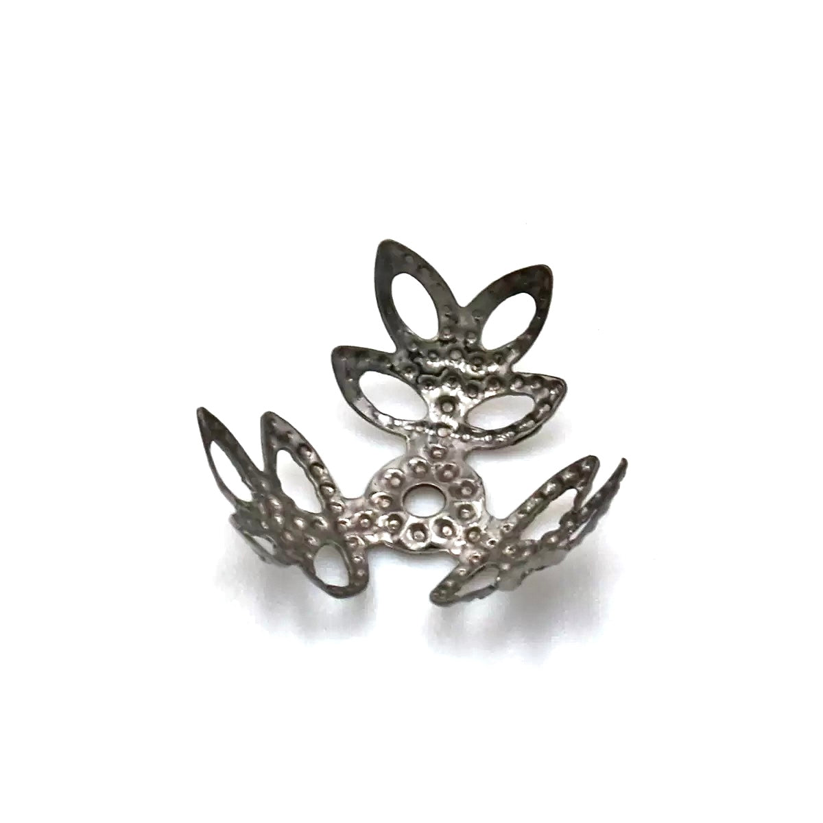 Pearl Base Tray Openwork Clover Flower Spacer 15pcs/bag