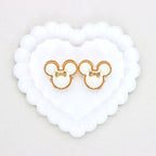 Kimhatter Double-Sided 3D Mickey Mouse Alloy Bead with Champagne Diamond Ball