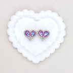 Kimhatter Double-Sided Crystal Heart Alloy Bead with Rhinestone Accents