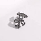 Micro-Set Zircon Double Bow Flower Spacer 10pcs/bag