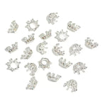 Mini Crown Rhinestone Spacer Beads 20pcs/bag
