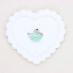 Kimhatter Mocha Crystal 3D Feather Swan Diamond Ball Bead with Straight Hole