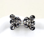 Kimhatter 3D Mocha Bow Double-Sided Crystal Glass Alloy Bead 2pcs/bag