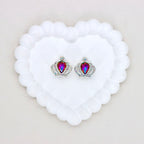 Kimhatter Heavy Duty Double-Sided Crown Alloy Bead with Rhinestones 2pcs/bag