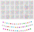 kimhatter 1400 PCS Alphabet Letter Beads Kit – 28 Styles Preppy Friendship Bracelet Beads with Storage Case for DIY Jewelry Making and Crafting