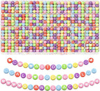 kimhatter 1400 PCS Alphabet Letter Beads Kit – 28 Styles Preppy Friendship Bracelet Beads with Storage Case for DIY Jewelry Making and Crafting