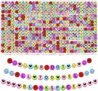 kimhatter 1400 PCS Alphabet Letter Beads Kit – 28 Styles Preppy Friendship Bracelet Beads with Storage Case for DIY Jewelry Making and Crafting