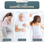 Bedding Bed Pillows for Sleeping Queen Size, 1000 Grams Filled Hotel Quality Cooling Pillows for Side, Back or Stomach Sleepers (White, Set of 2)