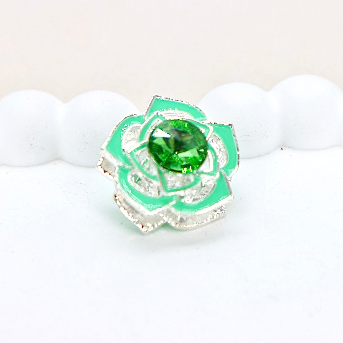 Kimhatter Heavy Duty Double-Sided Alloy Rose Flower Diamond Ball Bead