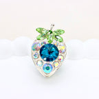 Vintage Crystal Strawberry Diamond Ball Bead with Straight Hole