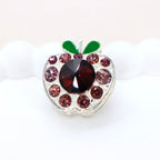 Kimhatter Vintage Crystal Apple Diamond Ball Bead with Straight Hole